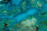 Polished Banded Chrysocolla Slice - Bagdad Mine, Arizona #378915-1